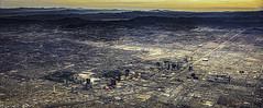 View of the Las Vegas Strip and surrounding community of Henderson in the distance.  089a