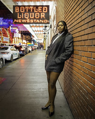 2024-14-Nov-157-Portrait of Myiaa on Fremont at night Las Vegas-15 copy