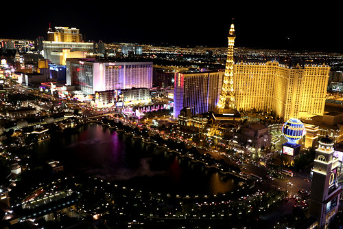 Las Vegas strip at night with Neon lights