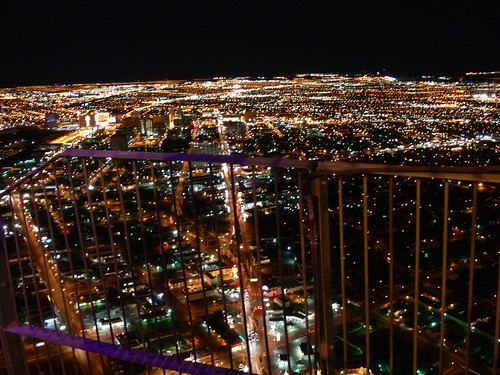 Las Vegas view by night from the Stratosphere Tower