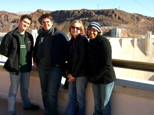 wes, chris, rachel, and shaunte at hoover dam