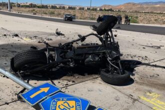 1 dead in south Las Vegas valley motorcycle crash