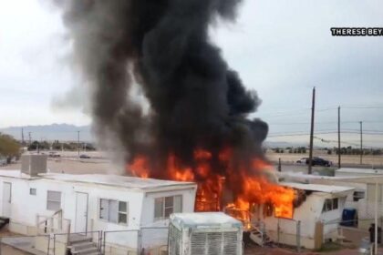 Man Arrested Following Devastating Mobile Home Fire in Northeast Las Vegas