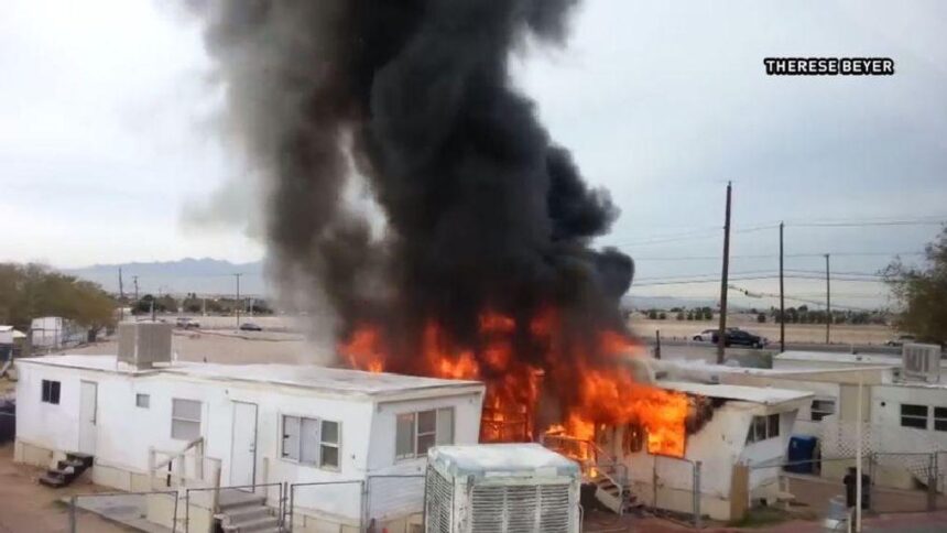 Man Arrested Following Devastating Mobile Home Fire in Northeast Las Vegas
