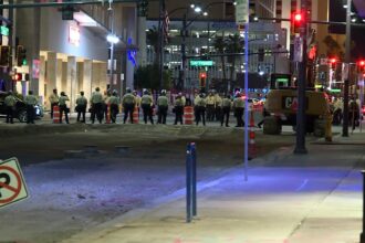 Woman shares experience with police during Downtown Las Vegas protest