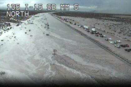 Heavy Rain and Flooding Force Closure of I-15 Near Primm