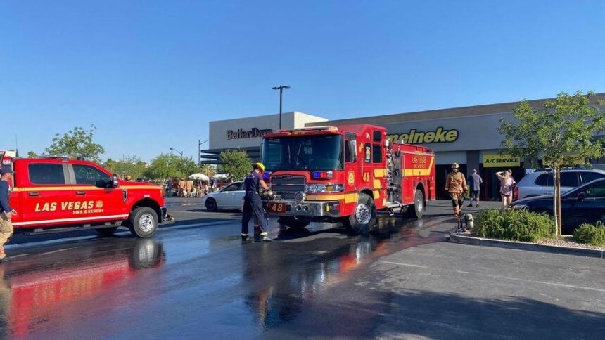 Driver Arrested After Car Erupts in Flames in Northwest Las Vegas Valley