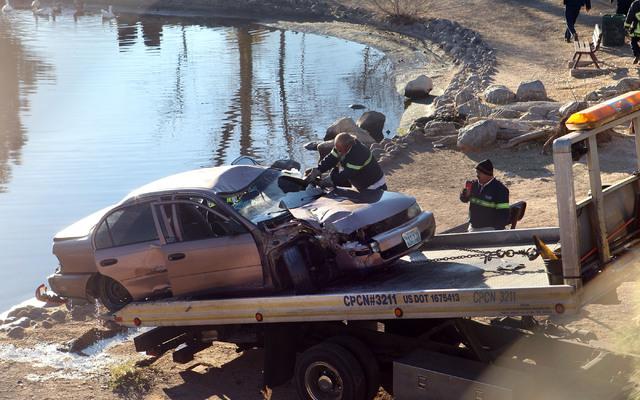 Vehicle Crashes Into Las Vegas Water Main, Forcing Lane Closures