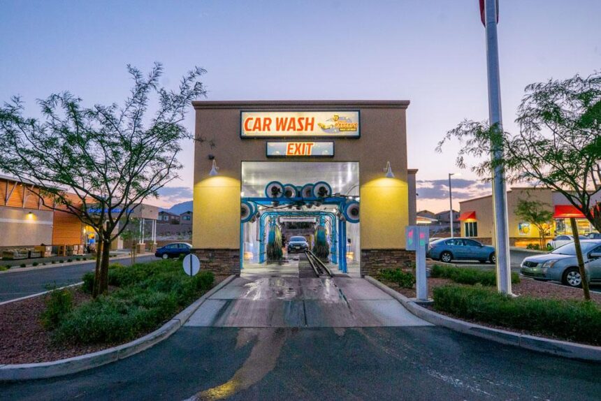 Life Behind the Scenes at a Las Vegas Car Wash After the Rain