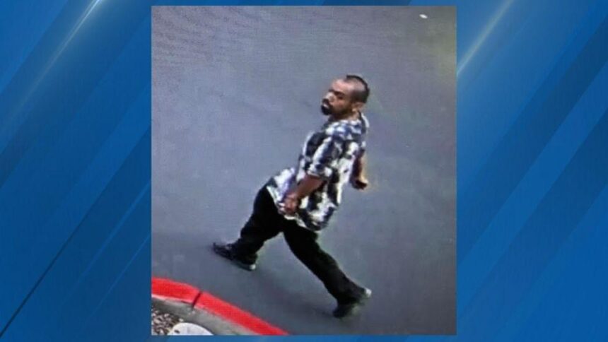 Video: Man sets fire outside Las Vegas police headquarters