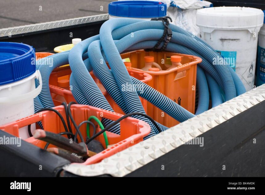 Truck with pool chemicals overturns in central Las Vegas valley crash