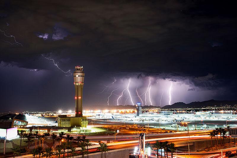 Thunderstorms Bring Flight Departures to a Halt at Harry Reid Airport