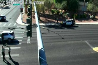 Person on scooter hit by vehicle in central Las Vegas valley