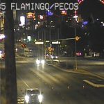 Crash closes central Las Vegas valley road in both directions; pedestrian hospitalized