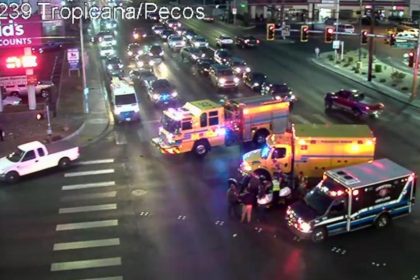 16-year-old hospitalized with life-threatening injuries in east Las Vegas valley crash