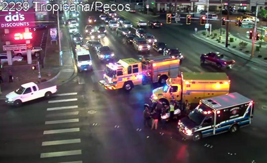 16-year-old hospitalized with life-threatening injuries in east Las Vegas valley crash