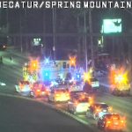 Las Vegas police responds to crash on Decatur, Spring Mountain