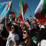 Thousands rally in Westwood as U.S.-Iran war escalates, calling for a 'free Iran'