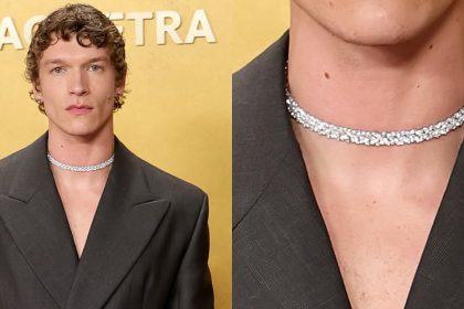 Connor Storrie Wore a Necklace Worth More Than $500k to the Actor Awards