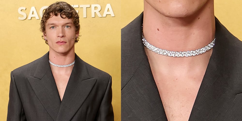 Connor Storrie Wore a Necklace Worth More Than $500k to the Actor Awards