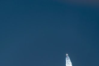 SpaceX rocket seen over Las Vegas