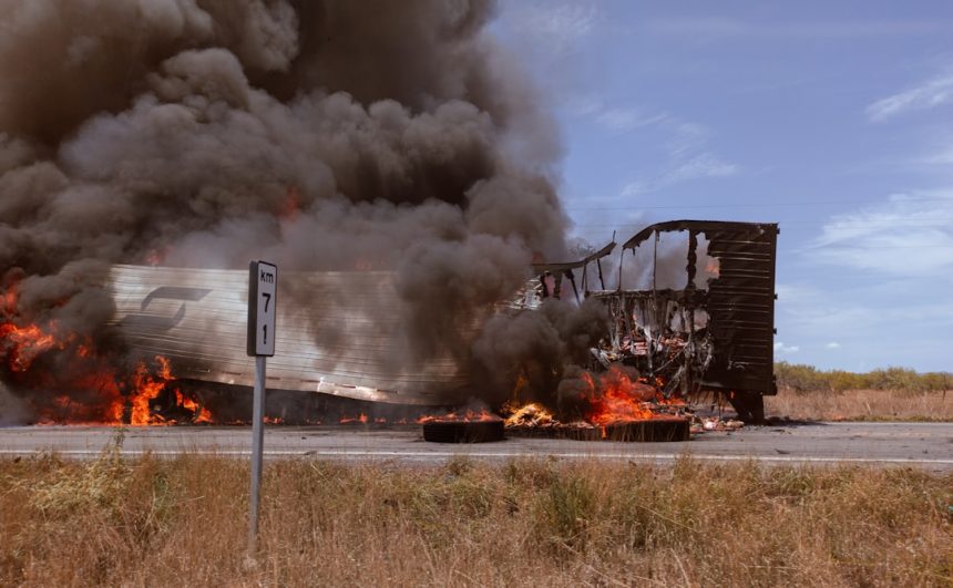 Fiery crash causes traffic backups on I-40 east of Barstow