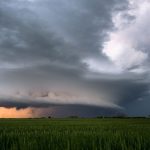 7 july: multi cell storm and shelf cloud from it, occurred in Berezhnoye
