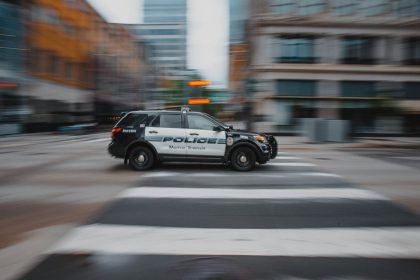 Metro vehicle chase leads to foot chase at Strip intersection, police say