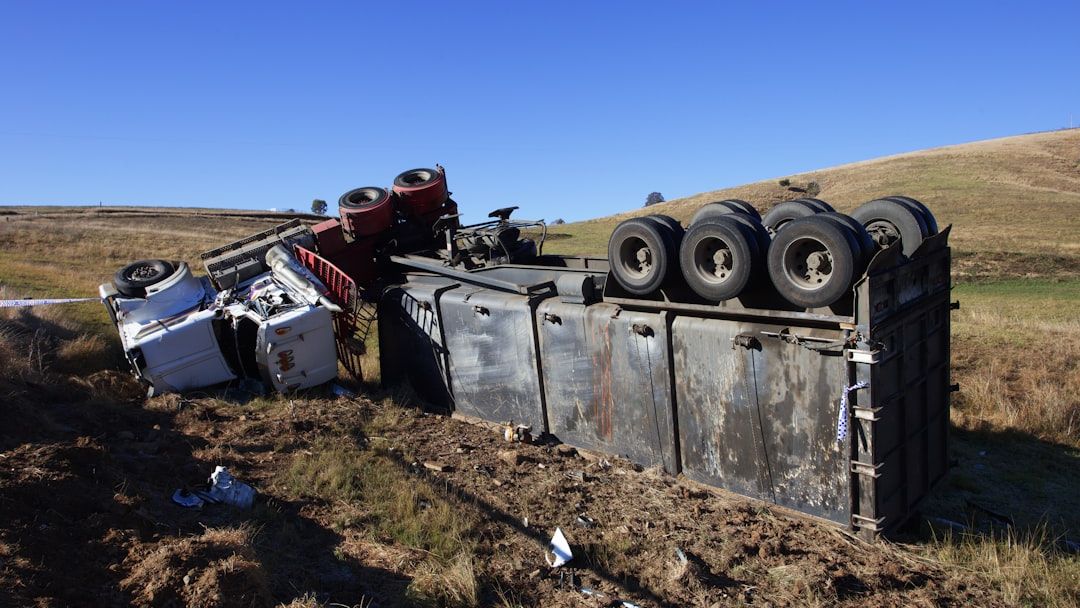 2 survive after overturned big rig crushes their car on 91 Freeway in Orange County