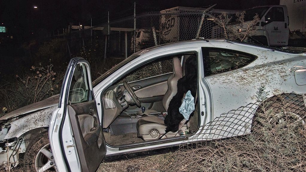 Horrifying inferno crash kills woman on 10 Freeway as vigilantes hunt down suspect sprinting away