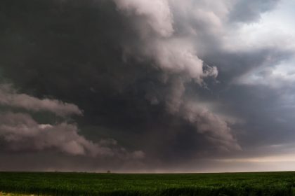 The sheer scale of this supercell storm over a country road