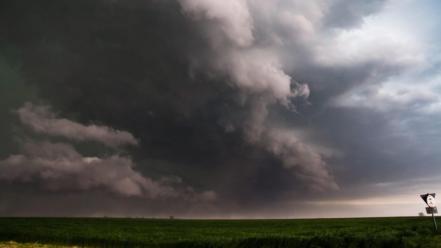 The sheer scale of this supercell storm over a country road
