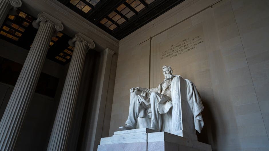 Trump drives across Lincoln Memorial Reflecting Pool to inspect new blue coating he's putting on it