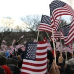 Trump Basks as Hundreds of Chanting Children Wave Flags at China Arrival Ceremony